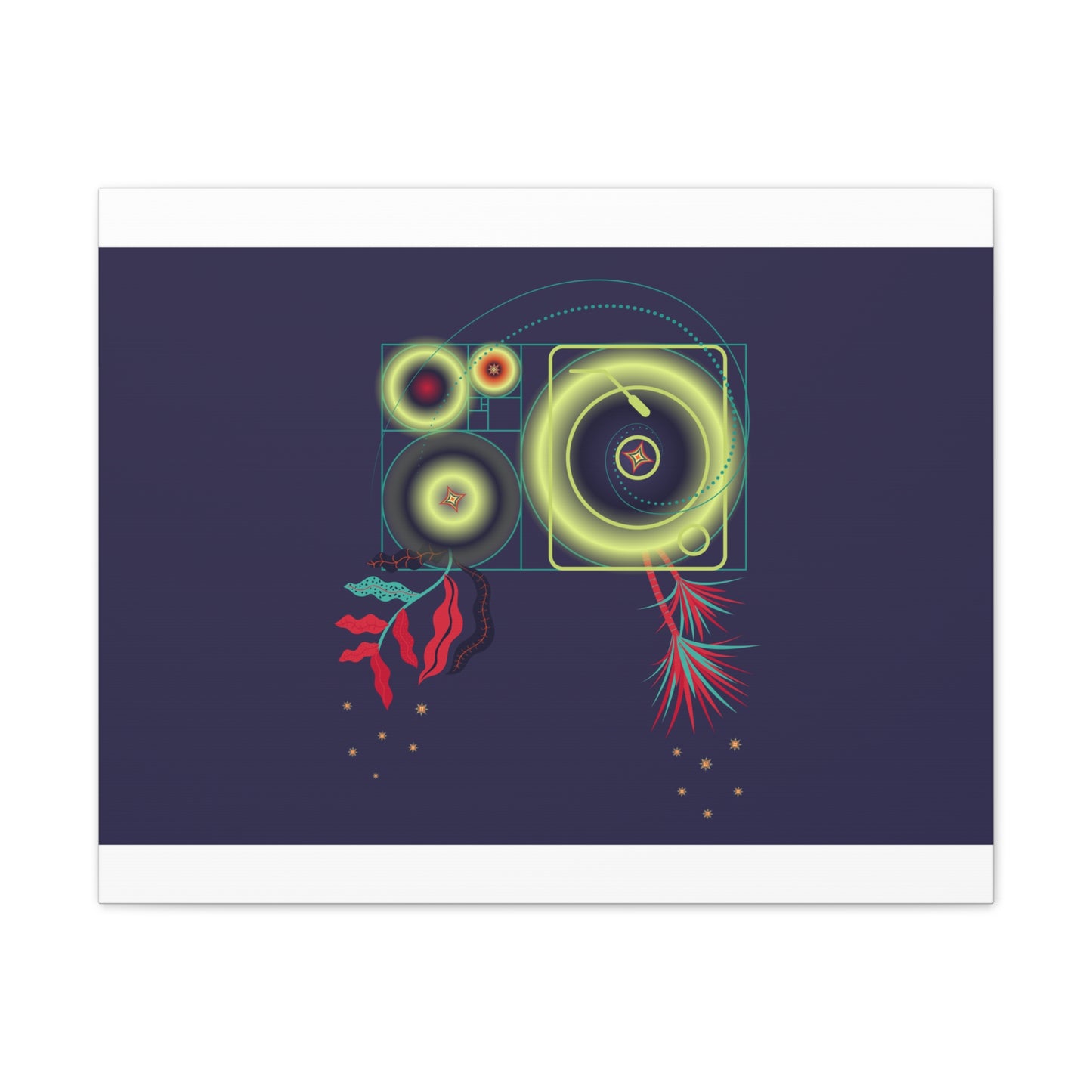 Fibonacci Growth Break | Abstract Art Framed Print