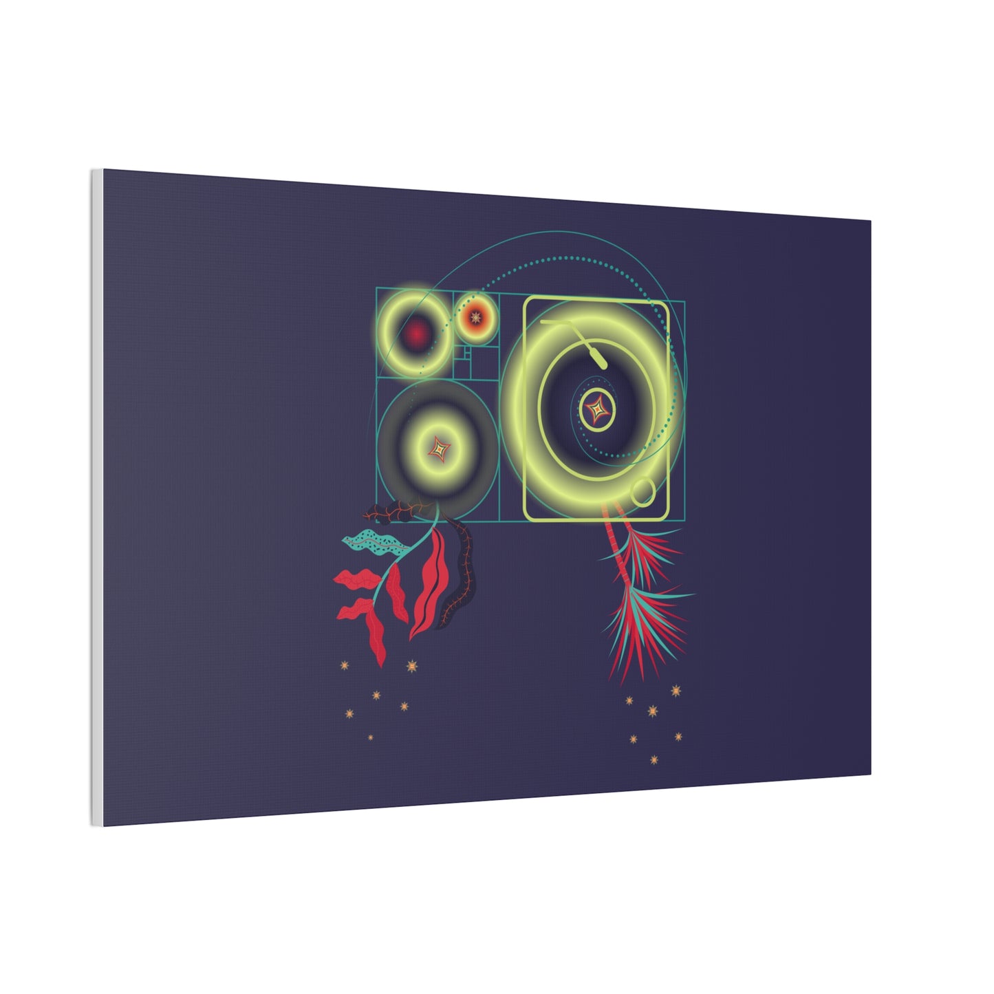 Fibonacci Growth Break | Abstract Art Framed Print