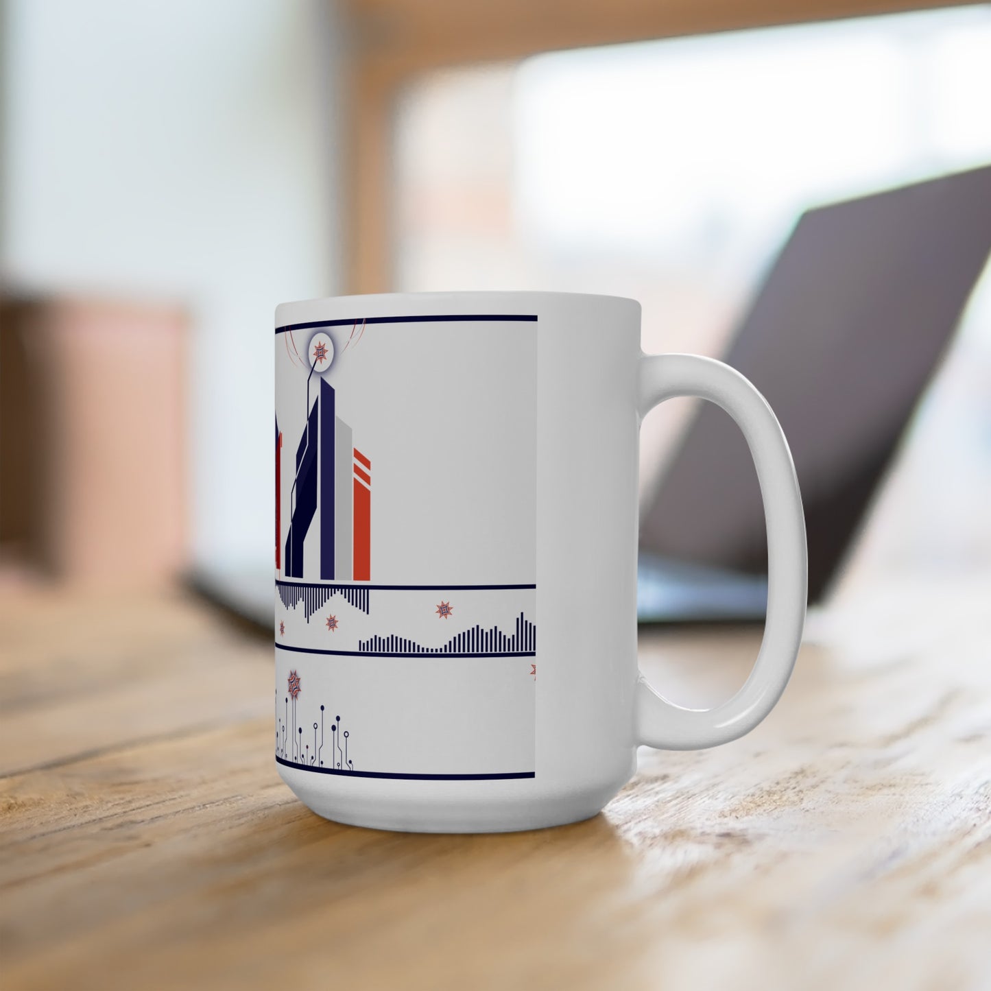 miami pipes and stripes - mug (in white)