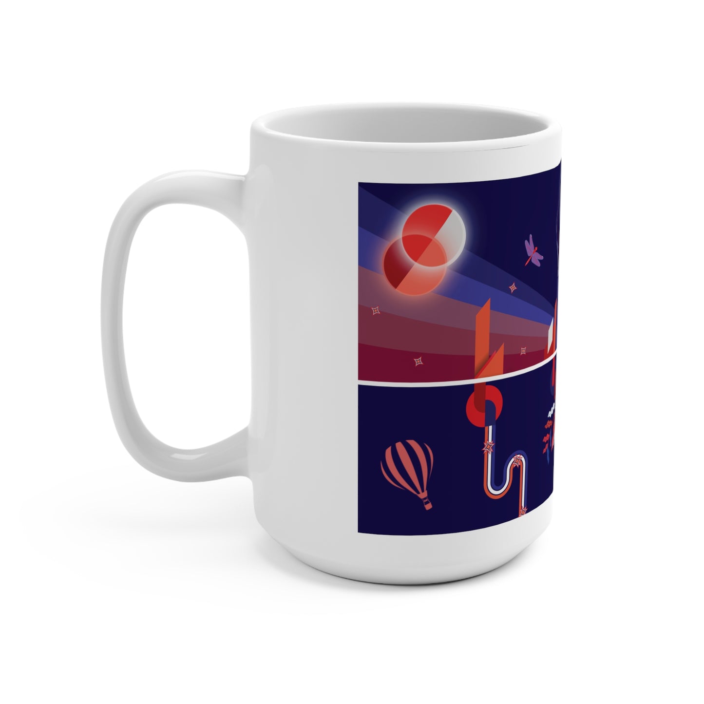 pixel pipes and city stripes (in red, white and blue)