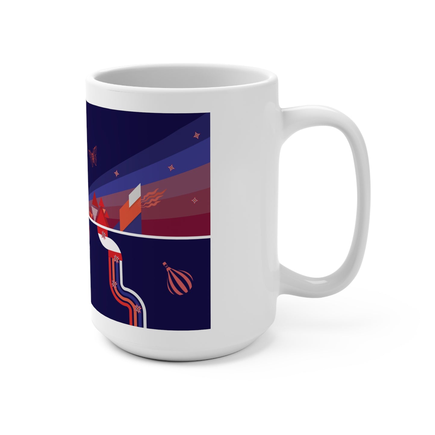 pixel pipes and city stripes (in red, white and blue)