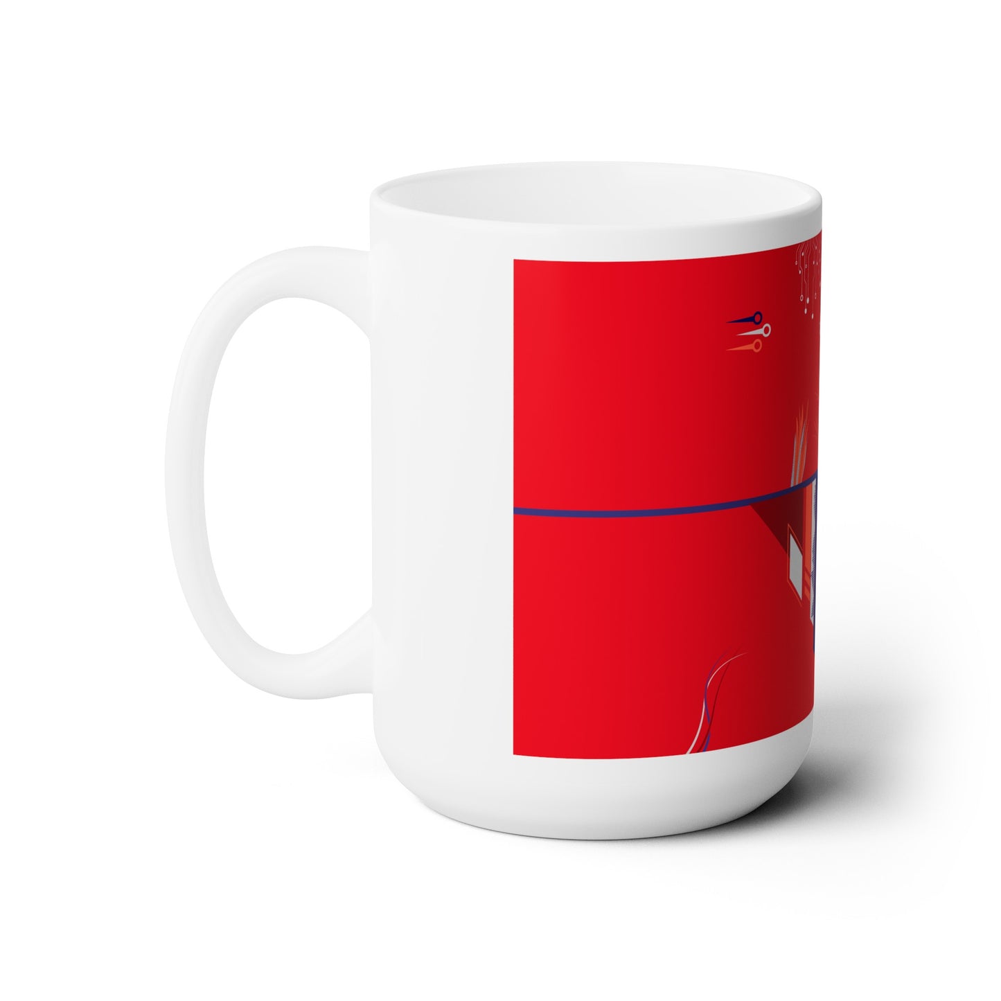 miami pipes and stripes - mug (in red, white and blue)