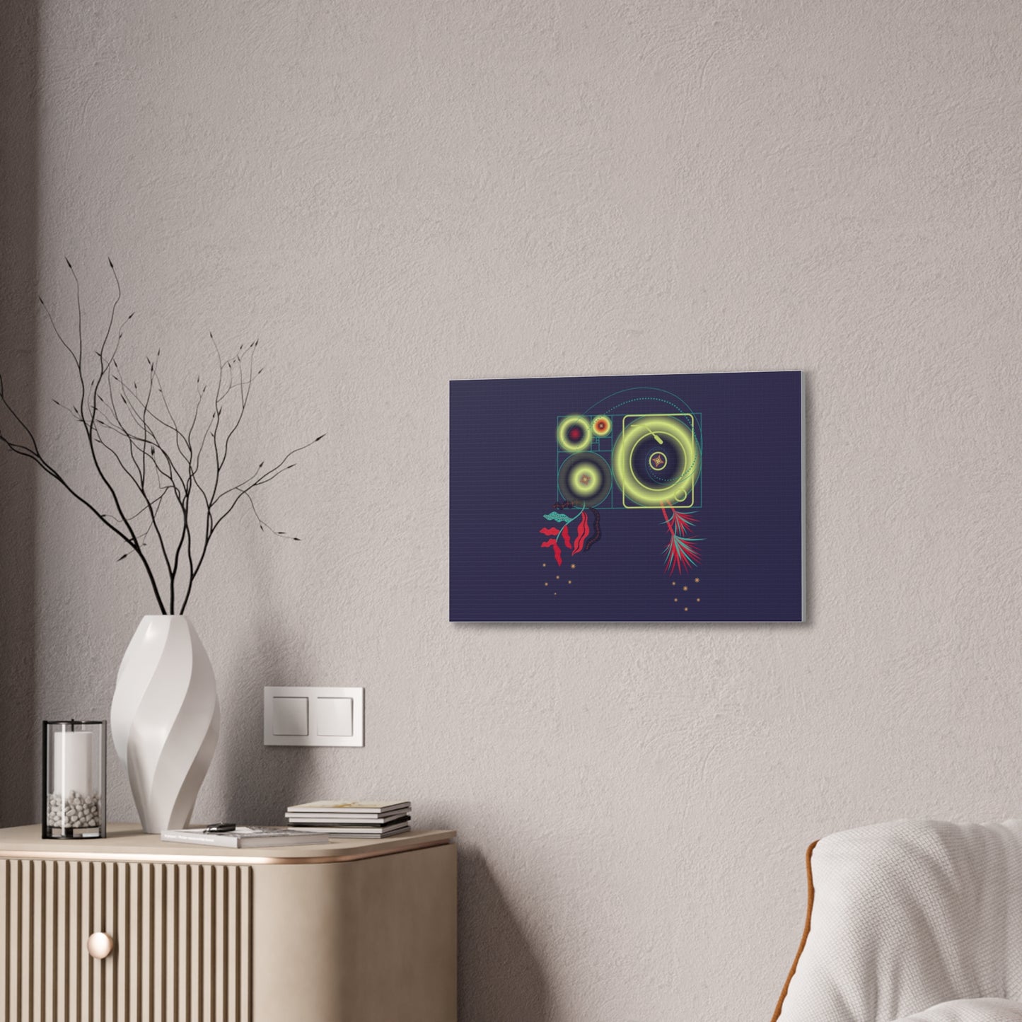 Fibonacci Growth Break | Abstract Art Framed Print