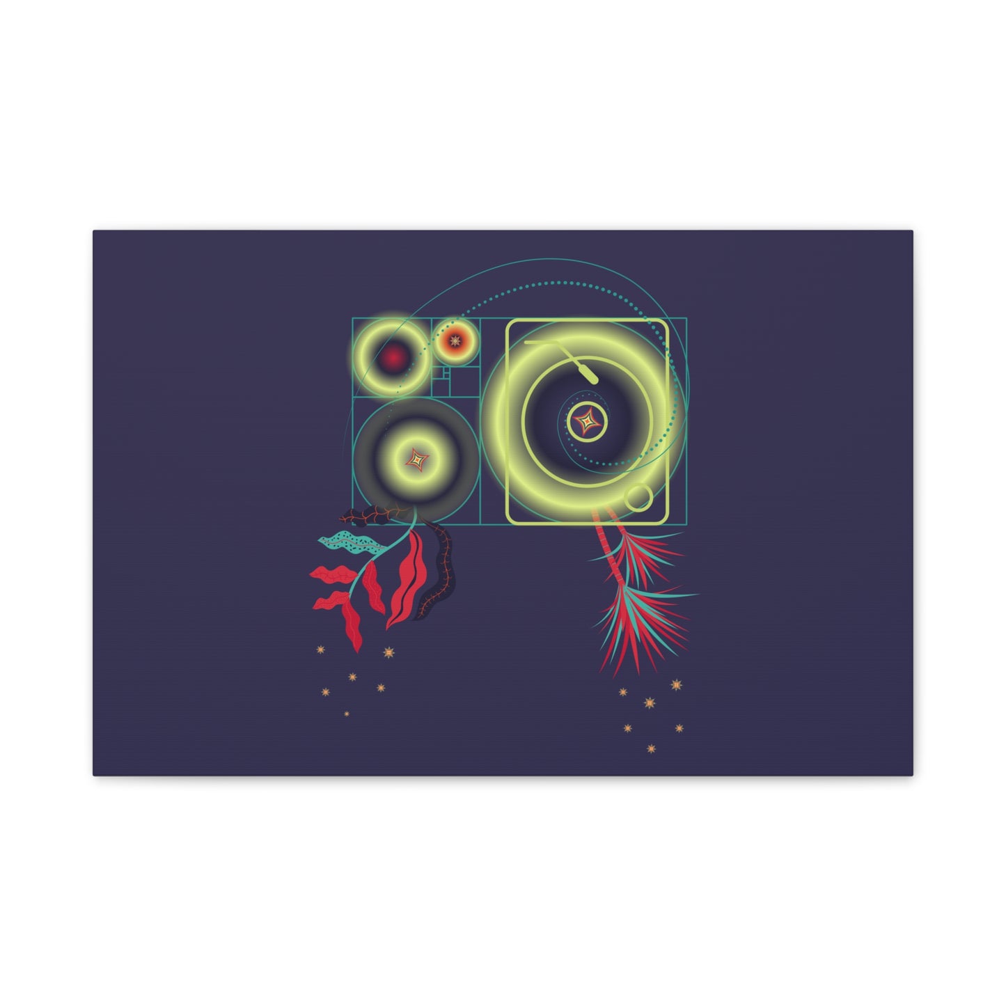 Fibonacci Growth Break | Abstract Art Framed Print