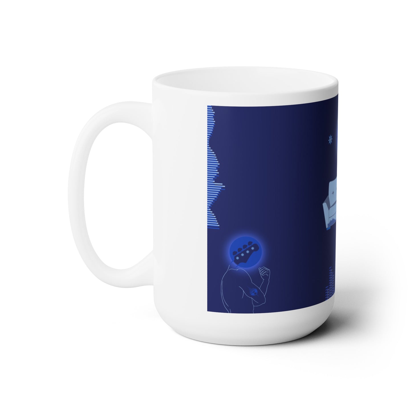 Copy of couch grooves - mug (in red, white and blue)