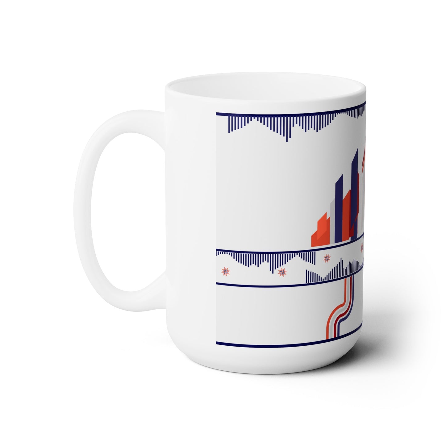 miami pipes and stripes - mug (in white)