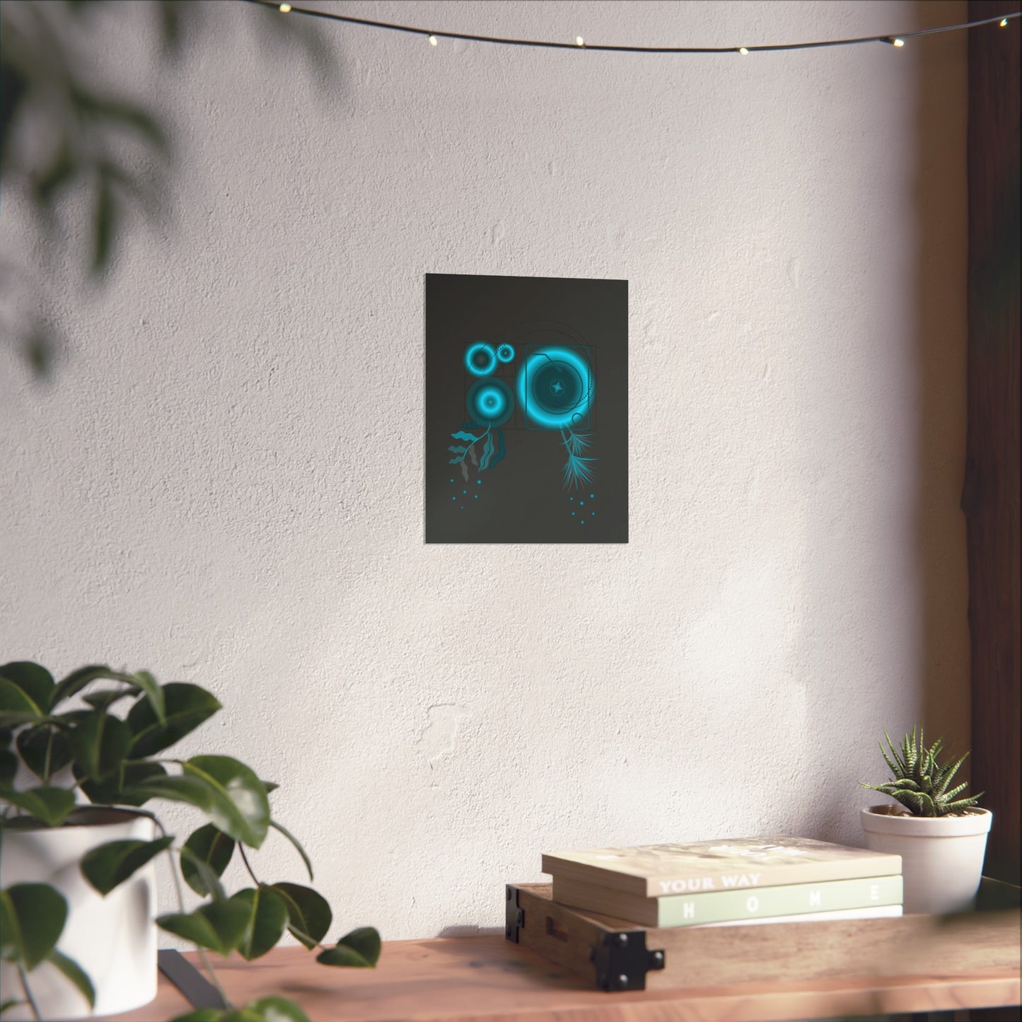 Fibonacci Growth Break (in grey) | Modern Abstract Wall Art Print