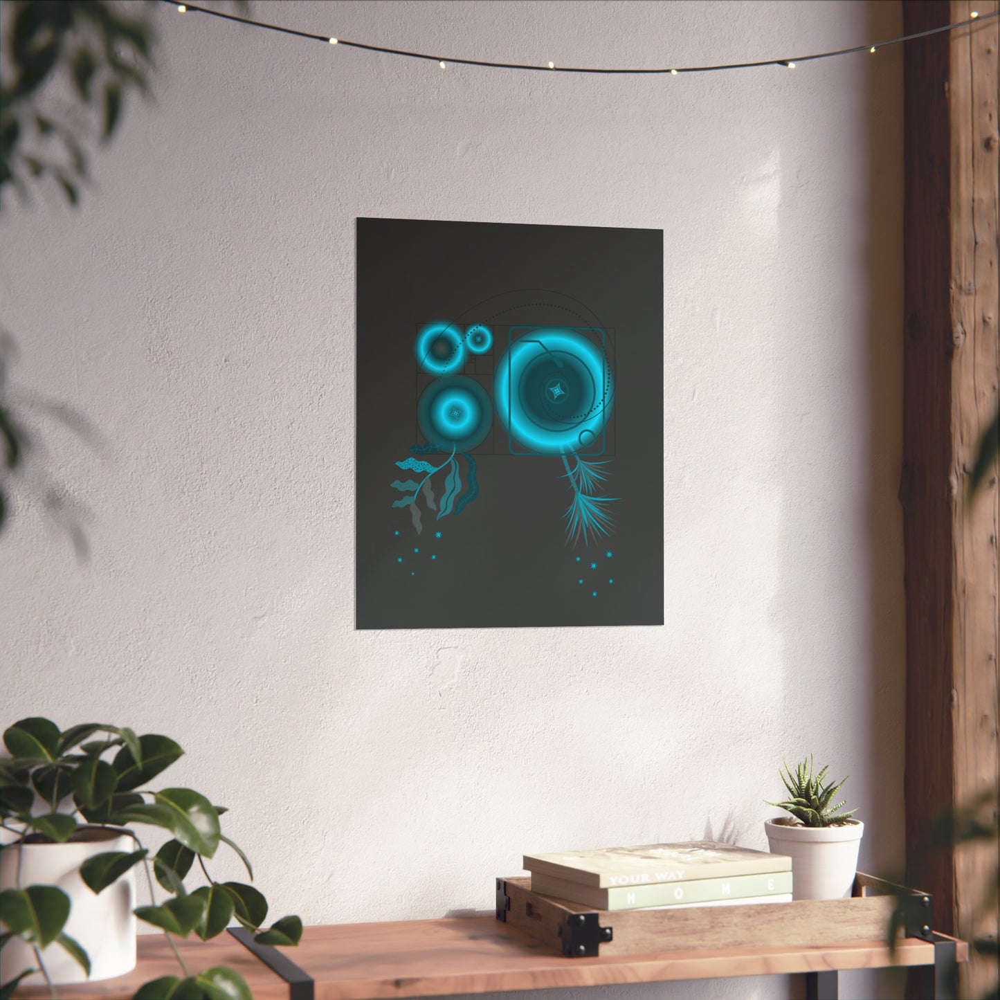 Fibonacci Growth Break (in grey) | Modern Abstract Wall Art Print