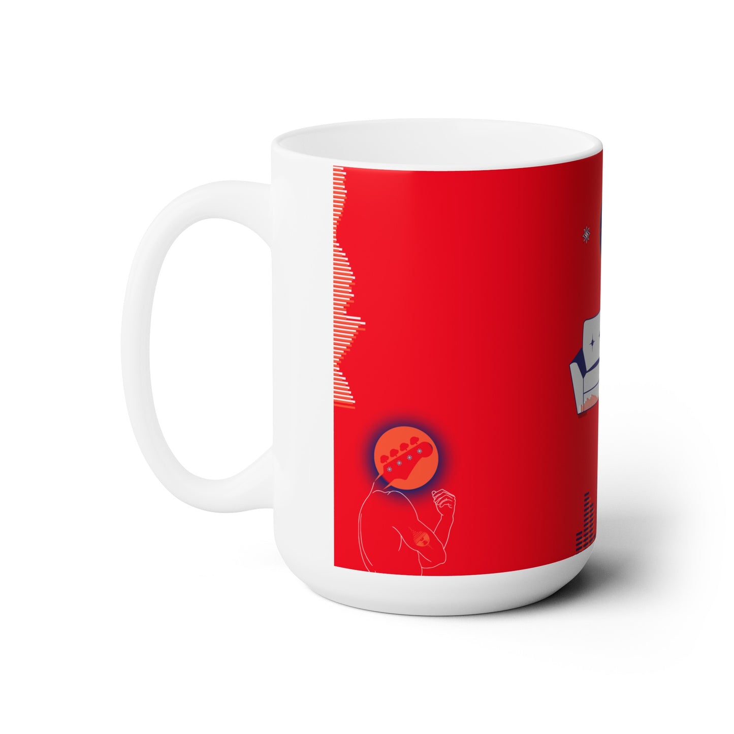 couch groove - mug (in red, white and blue)