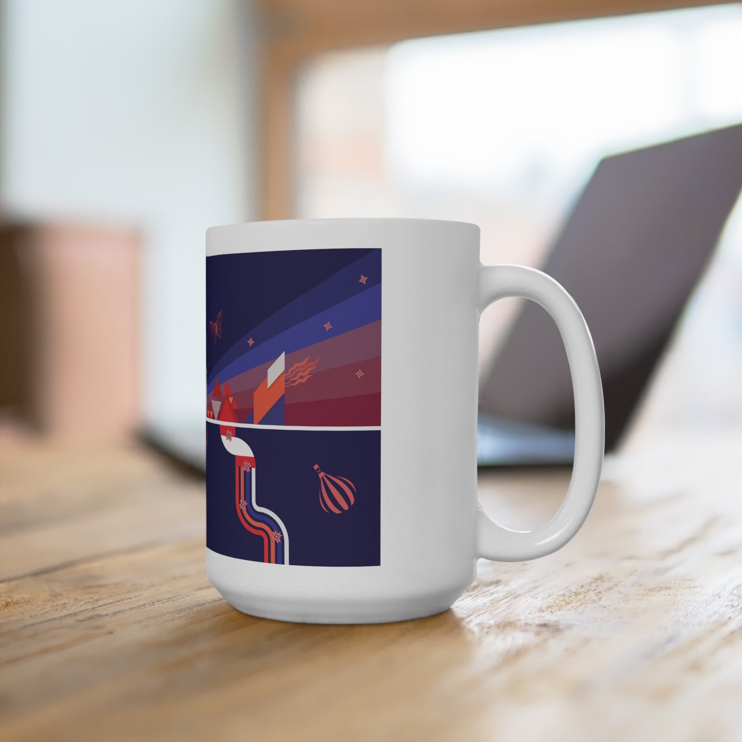 pixel pipes and city stripes (in red, white and blue)