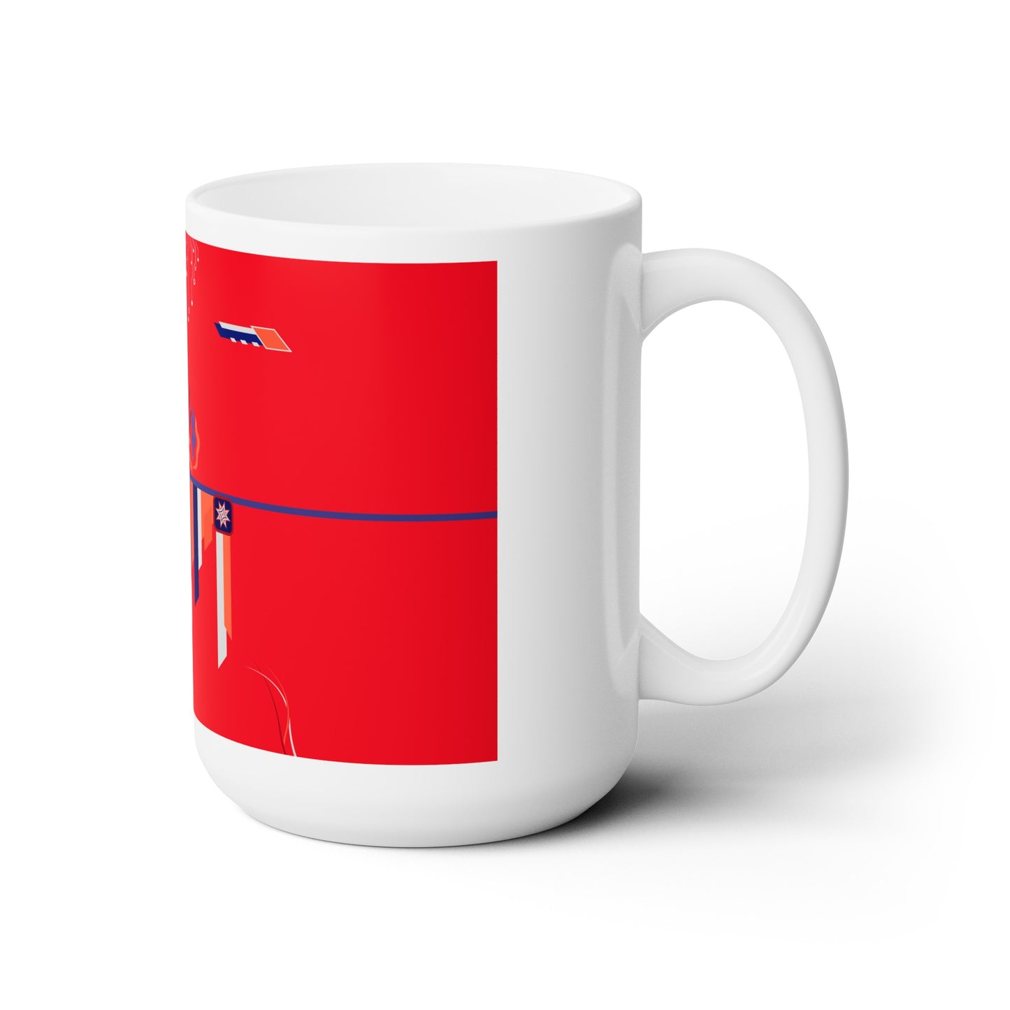 miami pipes and stripes - mug (in red, white and blue)