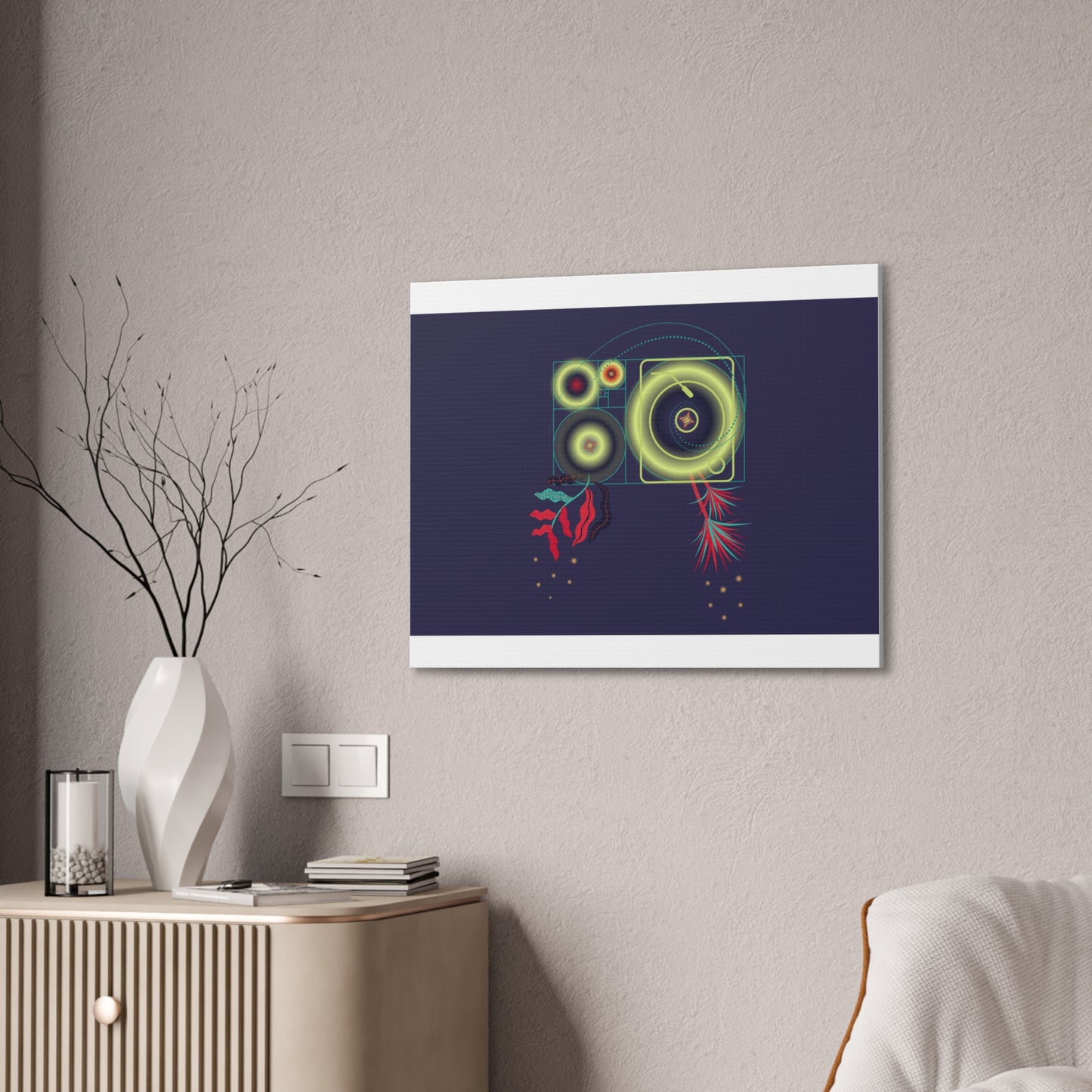 Fibonacci Growth Break | Abstract Art Framed Print