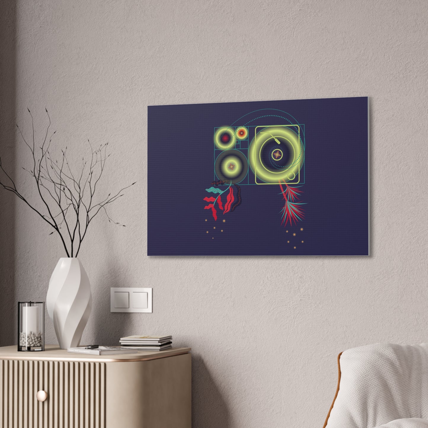 Fibonacci Growth Break | Abstract Art Framed Print