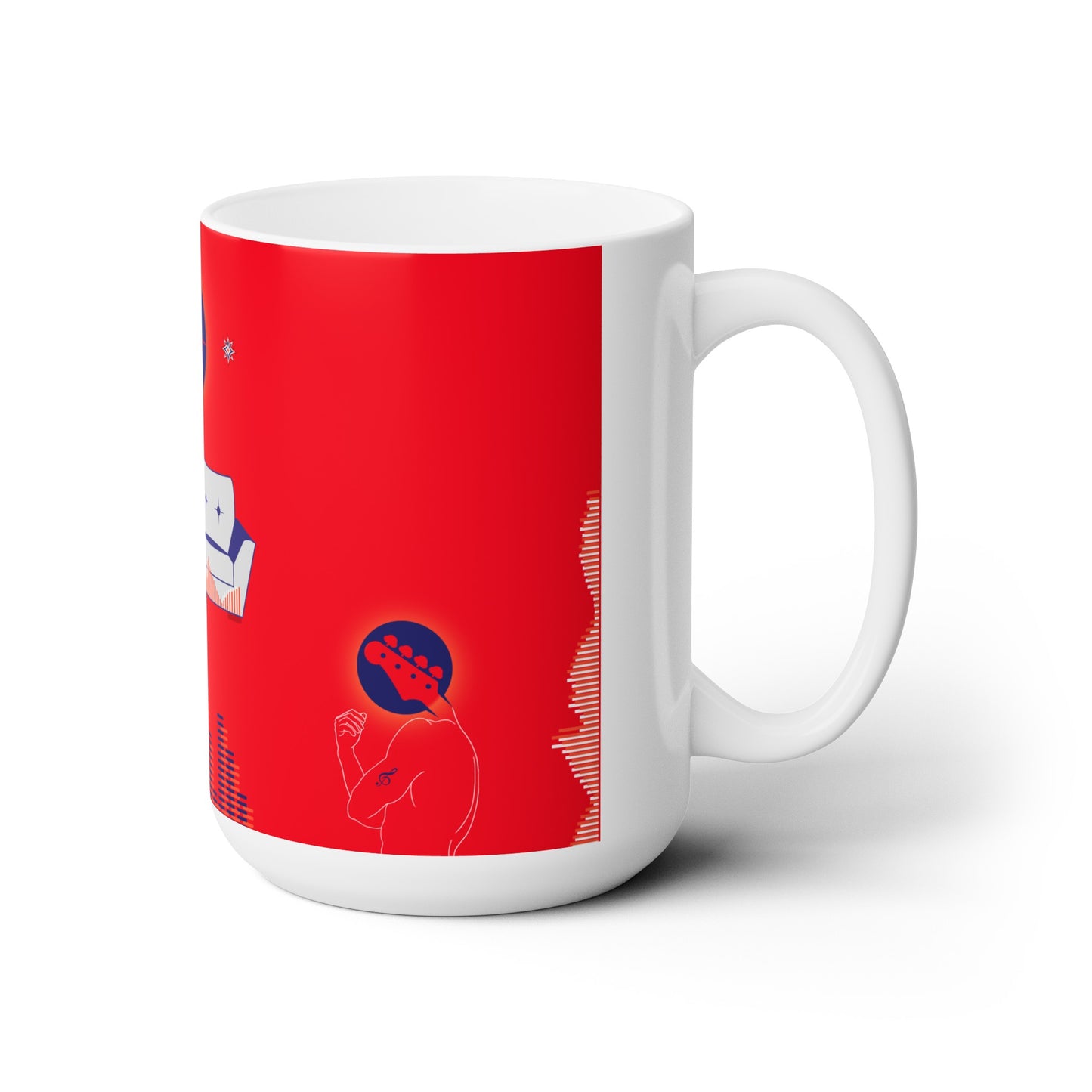 couch groove - mug (in red, white and blue)