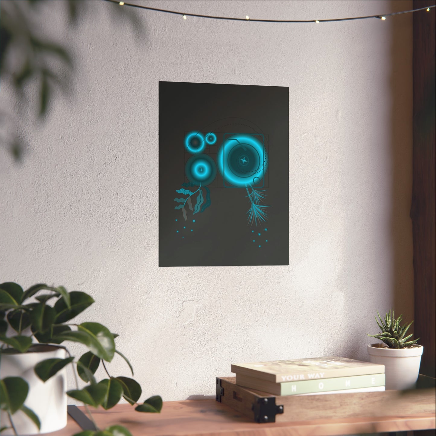 Fibonacci Growth Break (in grey) | Modern Abstract Wall Art Print
