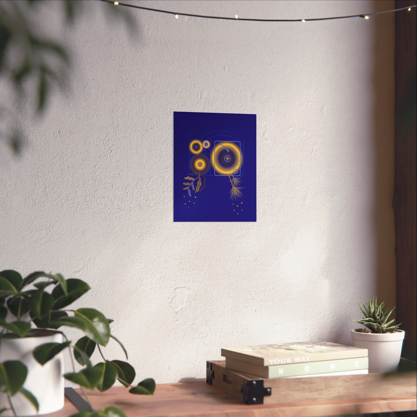 Fibonacci Growth Break (in blue) | Modern Abstract Wall Art Print
