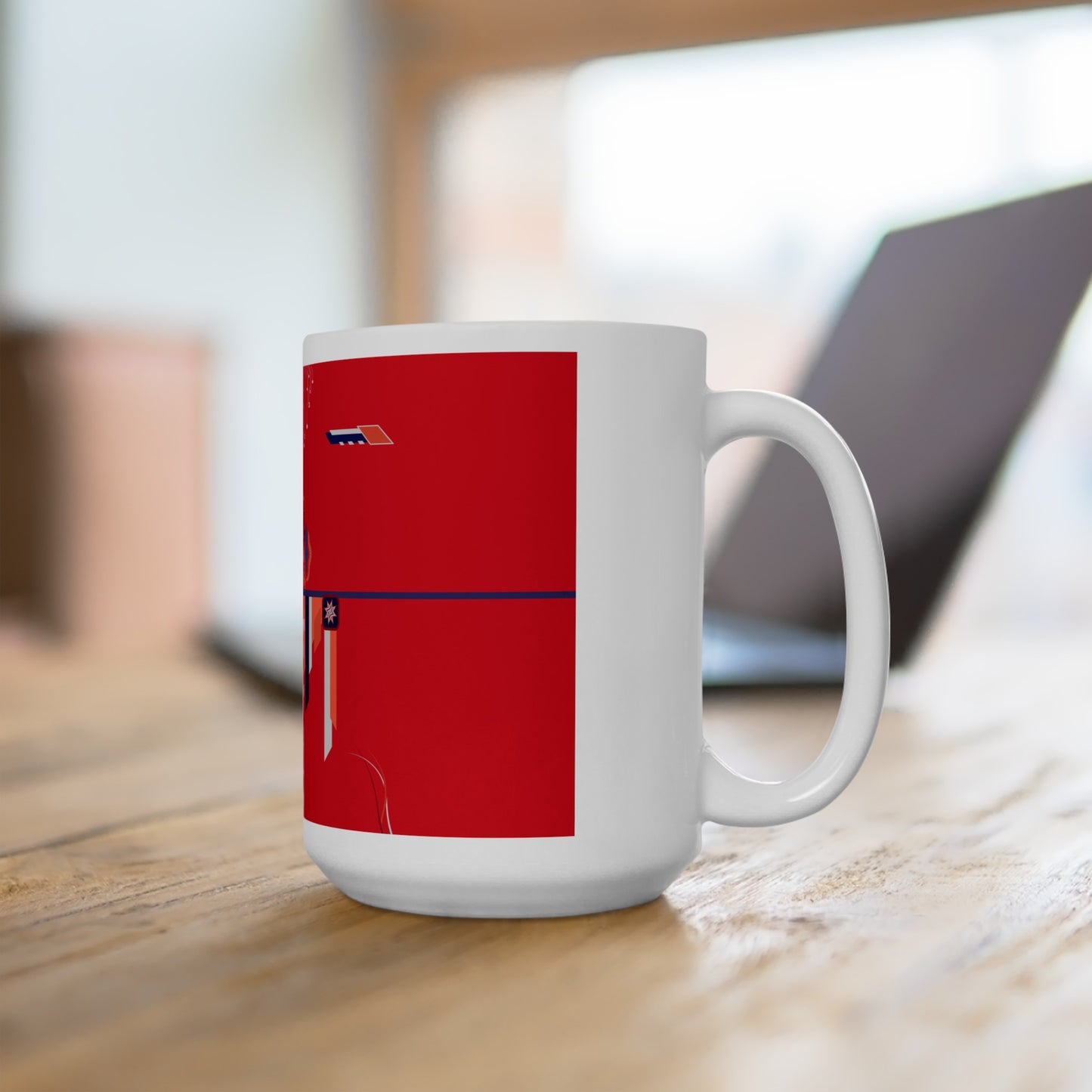 miami pipes and stripes - mug (in red, white and blue)