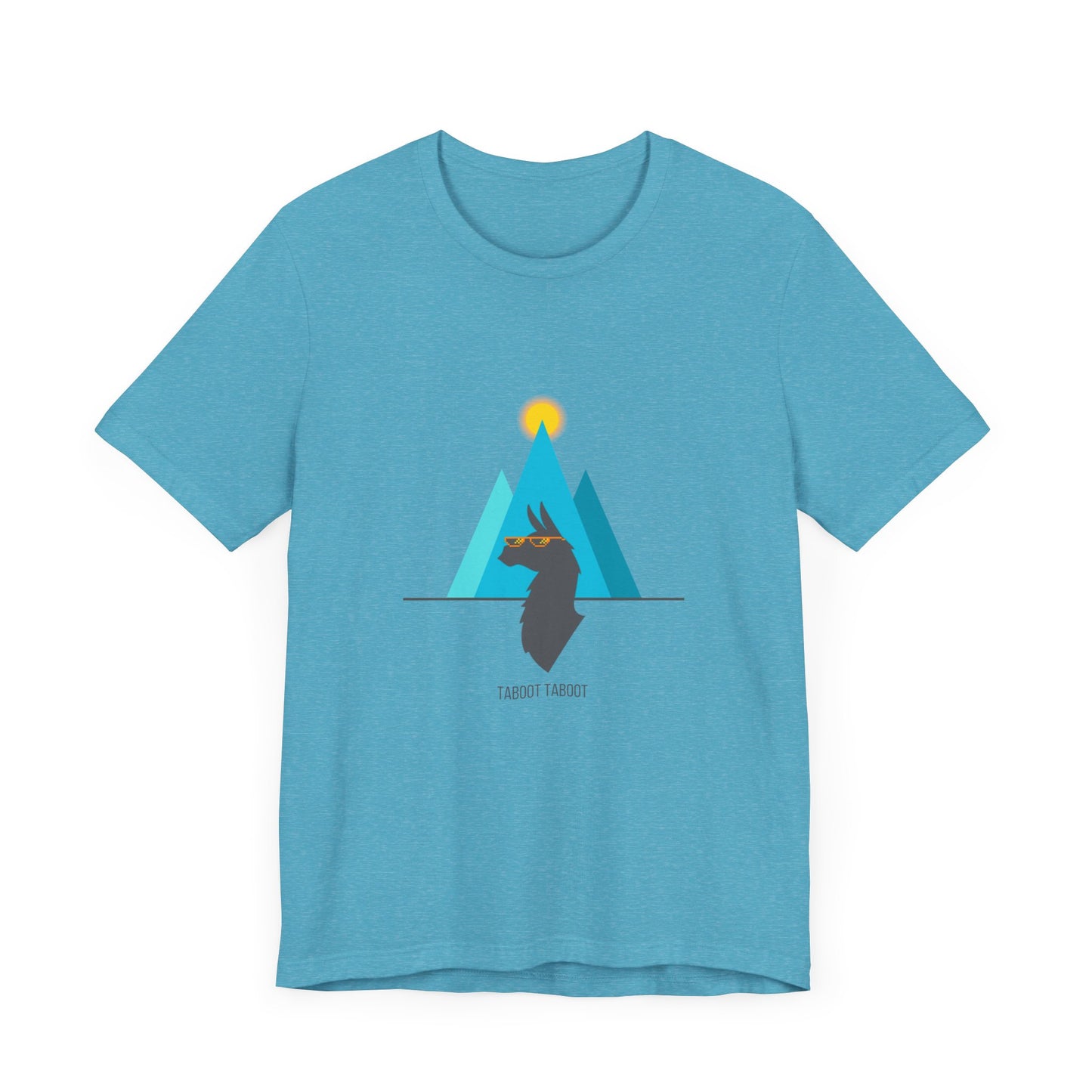 over the turquoise mountains llama tee