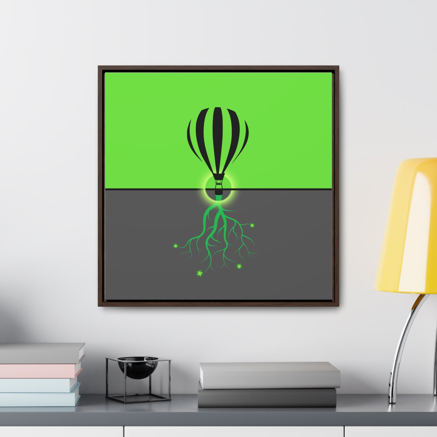 hot lair balloon (in green and grey)