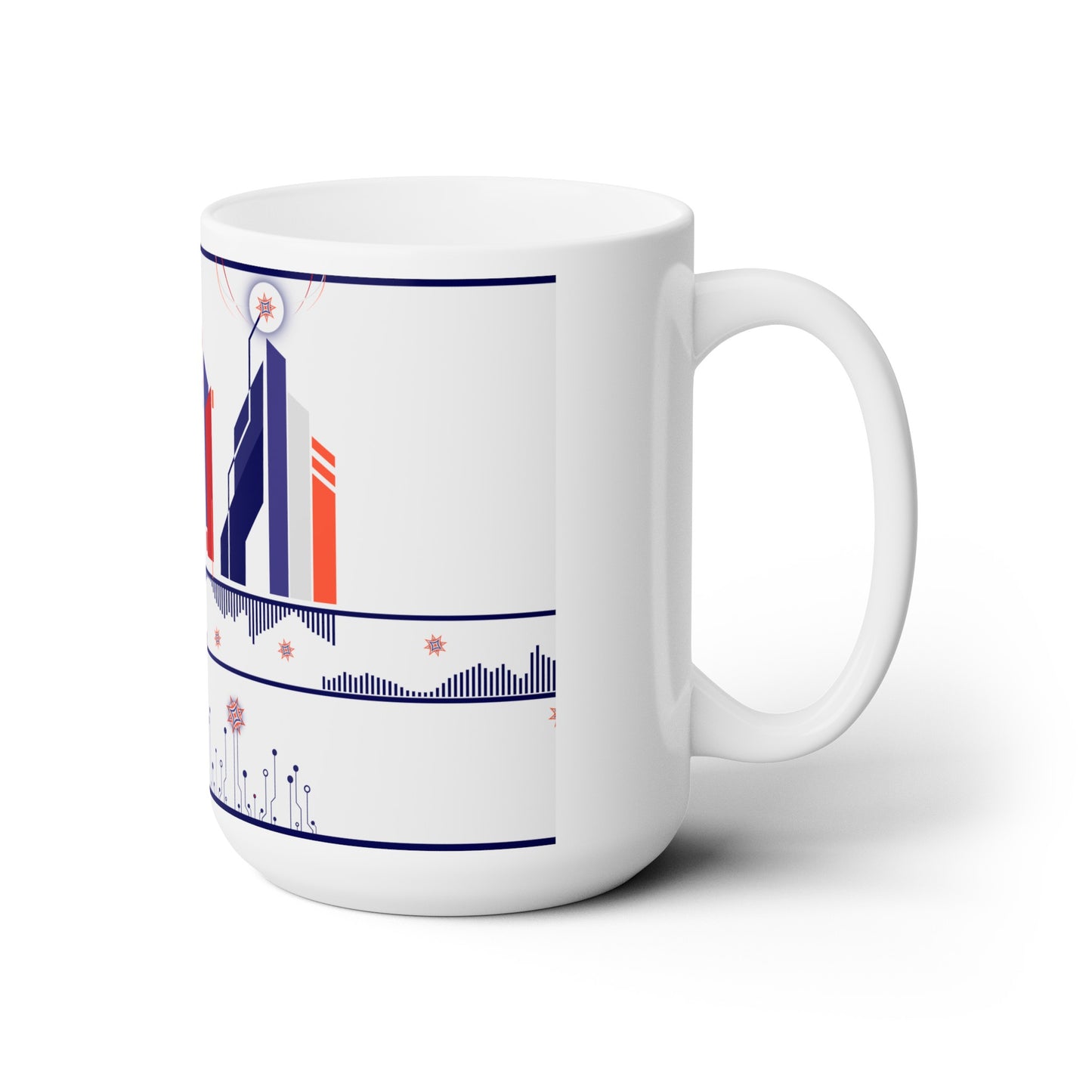 miami pipes and stripes - mug (in white)