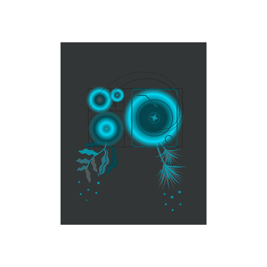 Fibonacci Growth Break (in grey) | Modern Abstract Wall Art Print